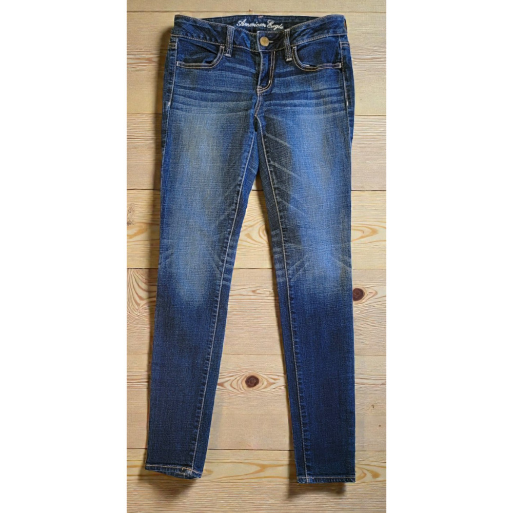 American Eagle Womens Jegging Stretch Jeans Size 4 Skinny Blue Denim 28X29